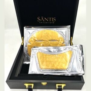NWT‎ 24k Gold Face And Neck Mask Set